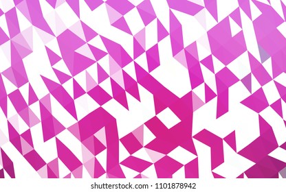 Light Pink vector blurry triangle background. Geometric illustration in Origami style with gradient.  Triangular pattern for your business design.