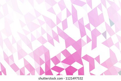 Light Pink vector blurry triangle template. Modern geometrical abstract illustration with gradient. The polygonal design can be used for your web site.