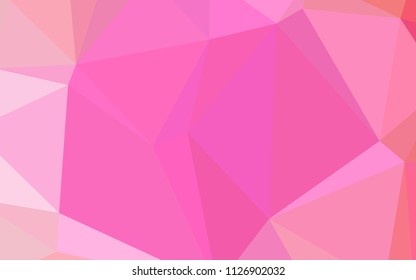 Light Pink vector blurry triangle texture. Creative geometric illustration in Origami style with gradient. Brand-new style for your business design.