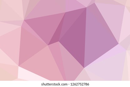 Light Pink vector blurry triangle template. Creative illustration in halftone style with gradient. The polygonal design can be used for your web site.
