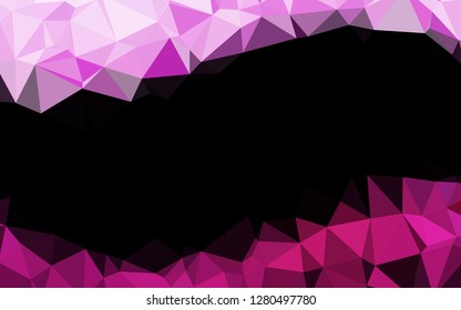Light Pink vector blurry triangle template. Triangular geometric sample with gradient.  The best triangular design for your business.