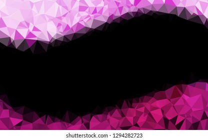 Light Pink vector blurry triangle pattern. Glitter abstract illustration with an elegant design. Completely new design for your business.
