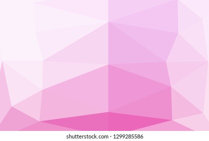 Light Pink vector blurry triangle texture. Colorful abstract illustration with gradient. Brand new design for your business.