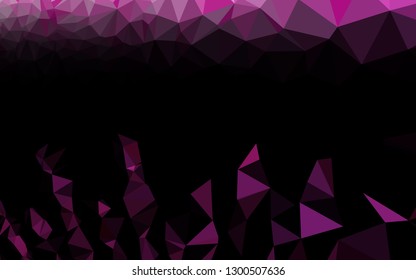 Light Pink vector blurry triangle template. Shining illustration, which consist of triangles. Template for your brand book.