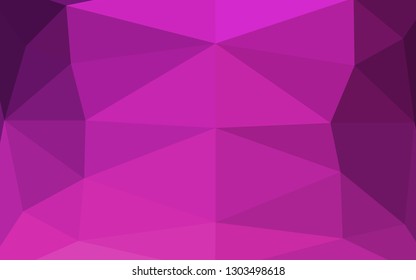 Light Pink vector blurry triangle pattern. Glitter abstract illustration with an elegant design. Triangular pattern for your business design.