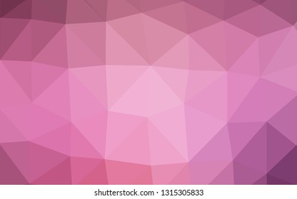 Light Pink vector blurry triangle template. Geometric illustration in Origami style with gradient. Completely new template for your business design.