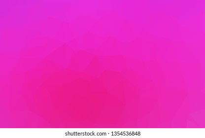 Light Pink vector blurry triangle template. Triangular geometric sample with gradient.  Brand new style for your business design.