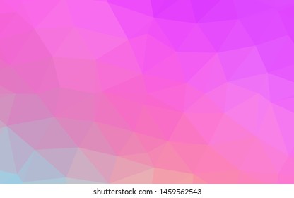 Light Pink vector blurry triangle texture. Modern geometrical abstract illustration with gradient. Completely new design for your business.