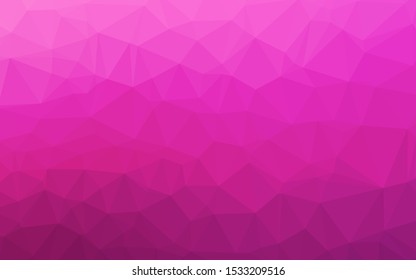 Light Pink vector blurry triangle template. Colorful abstract illustration with gradient. Textured pattern for background.