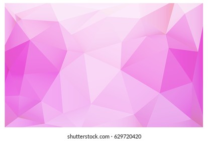Light Pink vector blurry triangle background design. Geometric background in Origami style with gradient. 
