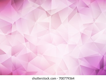 Light Pink vector blurry triangle pattern. A sample with polygonal shapes. Triangular pattern for your business design.