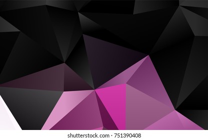 Light Pink vector blurry triangle template. Triangular geometric sample with gradient.  Brand-new design for your business.