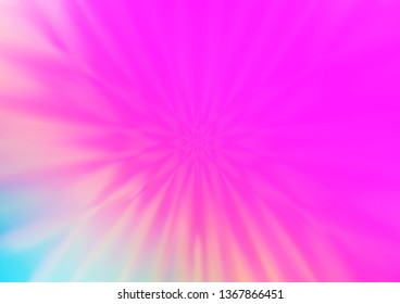 Light Pink vector bokeh and colorful pattern. Modern geometrical abstract illustration with gradient. The best blurred design for your business.