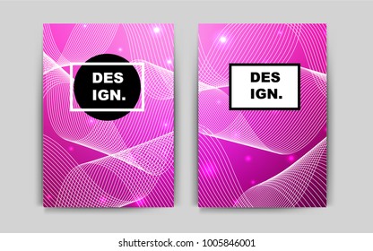 Light Pink vector brochure for ui, ux design. Glitter abstract design concept with text box. The pattern can be used for any ad, booklets.