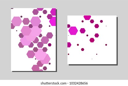 Light Pink vector brochure for ui, ux design. Blurred decorative design in abstract style. Completely new template for your brand book.