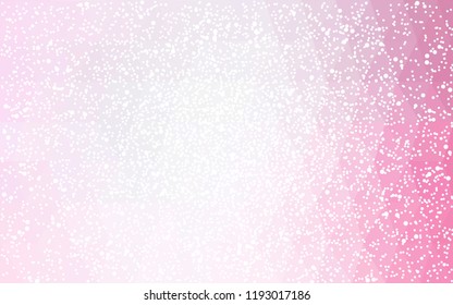 Light Pink vector christmas polygon background. Low poly Illustration consisting of triangles with snowflakes. Texture background of New Year celebration.