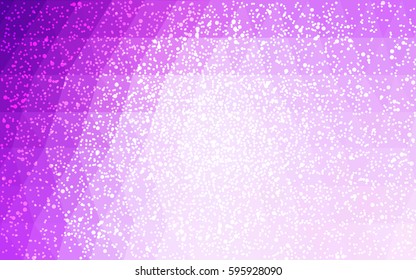 Light Pink vector christmas polygon background. Low poly Illustration consisting of triangles with snowflakes. Texture background of New Year celebration.