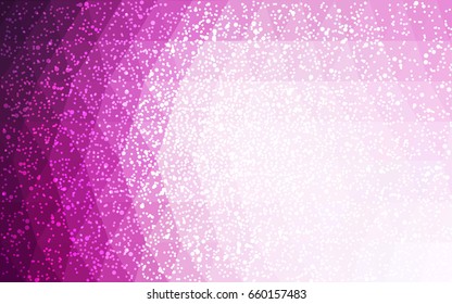 Light Pink vector christmas polygon background. Low poly Illustration consisting of triangles with snowflakes. Texture background of New Year celebration.