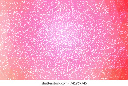 Light Pink vector christmas postcard low polygon background. Illustration consisting of triangles. Abstract triangular polygonal origami or crystal design of New Year celebration.