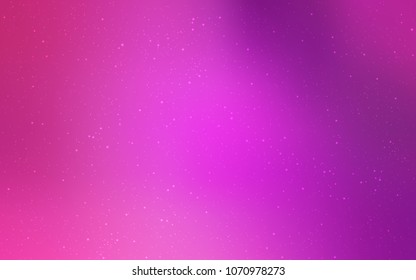 Light Pink vector cover with astronomical stars. Shining illustration with sky stars on abstract template. Pattern for futuristic ad, booklets.