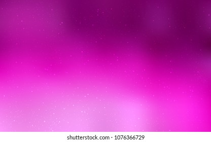 Light Pink vector cover with astronomical stars. Shining illustration with sky stars on abstract template. Pattern for futuristic ad, booklets.