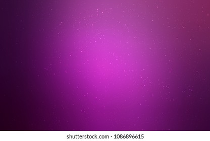 Light Pink vector cover with astronomical stars. Shining illustration with sky stars on abstract template. Pattern for futuristic ad, booklets.