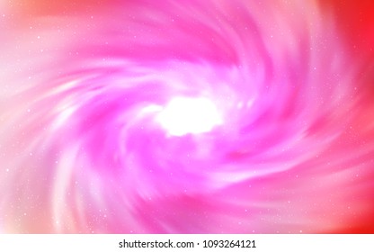 Light Pink vector cover with astronomical stars. Shining illustration with sky stars on abstract template. Pattern for futuristic ad, booklets.