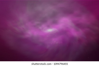 Light Pink vector cover with astronomical stars. Space stars on blurred abstract background with gradient. Pattern for astrology websites.