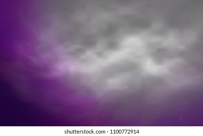 Light Pink vector cover with astronomical stars. Space stars on blurred abstract background with gradient. Best design for your ad, poster, banner.