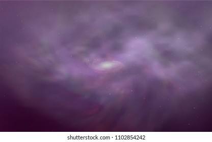 Light Pink vector cover with astronomical stars. Space stars on blurred abstract background with gradient. Smart design for your business advert.