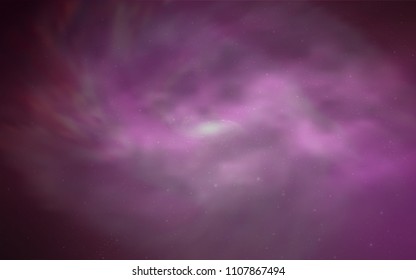 Light Pink vector cover with astronomical stars. Blurred decorative design in simple style with galaxy stars. Pattern for astronomy websites.