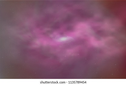 Light Pink vector cover with astronomical stars. Blurred decorative design in simple style with galaxy stars. Best design for your ad, poster, banner.