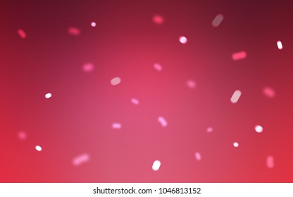 Light Pink vector cover with beautiful snowflakes. Blurred decorative design in xmas style with snow. New year design for your ad, poster, banner.