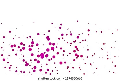 Light Pink vector cover with circles. Modern abstract illustration with colorful water drops. Pattern for ads, booklets.