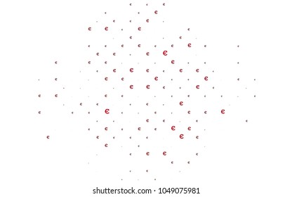 Light Pink vector cover with financial symbols. Modern abstract illustration with symbols of digital money. The pattern can be used for financial, investment websites.