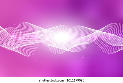 Light Pink vector cover with happy holiday ribbons. Confetti on blurred abstract background with colorful gradient. The pattern can be used for birthday gifts, congratulations.