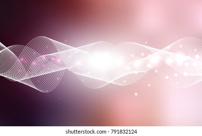 Light Pink vector cover with happy holiday ribbons. Beautiful colored illustration with ribbon in celebration style. The template can be used as a background for postcards.