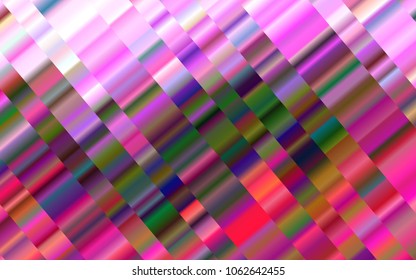 Light Pink vector cover with long lines. Glitter abstract illustration with colored sticks. Best design for your ad, poster, banner.