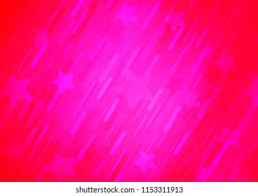 Light Pink vector cover with long lines. Decorative shining illustration with lines on abstract template. Best design for your ad, poster, banner.