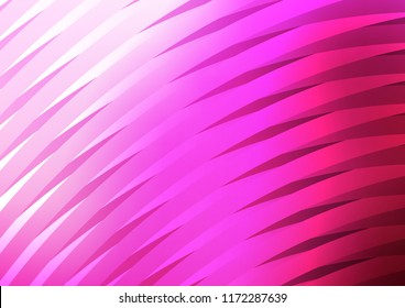 Light Pink vector cover with long lines. Modern geometrical abstract illustration with staves. The pattern can be used for busines ad, booklets, leaflets
