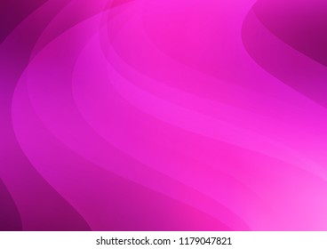 Light Pink vector cover with long curved lines. Blurred decorative design in simple style with lines. The pattern can be used for business ad, booklets, leaflets