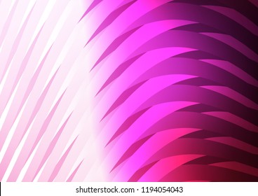 Light Pink vector cover with long lines. Decorative shining illustration with lines on abstract template. The pattern can be used for websites.