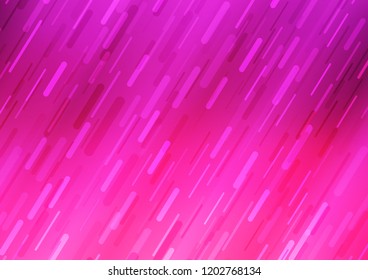 Light Pink vector cover with long lines. Blurred decorative design in simple style with lines. The pattern can be used as ads, poster, banner for commercial.