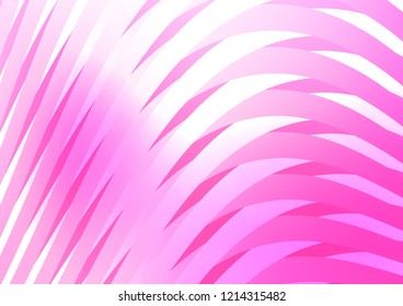 Light Pink vector cover with long lines. Decorative shining illustration with lines on abstract template. The pattern can be used for websites.
