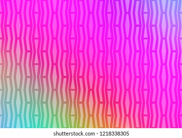 Light Pink vector cover with long lines. Lines on blurred abstract background with gradient. Smart design for your business advert.
