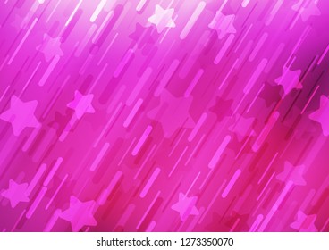 Light Pink vector cover with long lines. Shining colored illustration with narrow lines. The pattern can be used for websites.