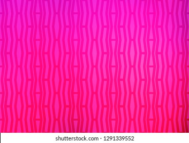 Light Pink vector cover with long lines. Decorative shining illustration with lines on abstract template. The pattern can be used as ads, poster, banner for commercial.