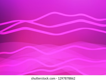 Light Pink vector cover with long lines. Lines on blurred abstract background with gradient. Best design for your ad, poster, banner.