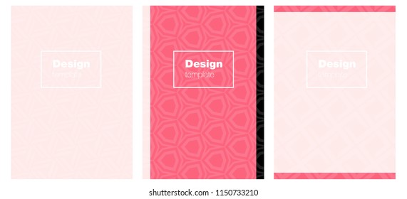 Light Pink vector cover for notebooks. Beautiful colorful sample in abstract style. Pattern for business books, journals.