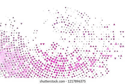 Light Pink vector cover in polygonal style. Triangles on abstract background with colorful gradient. Pattern for busines ad, booklets, leaflets